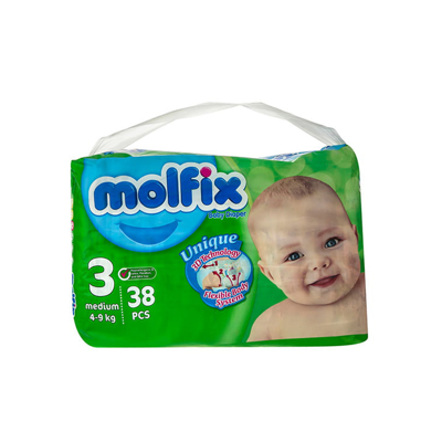 پوشک کودک مولفیکس سایز3 بسته 38 عددی